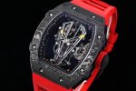 Replica RM 27-03 Rafael Nadal Black Tourbillon Red Rubber Strap - Image 3