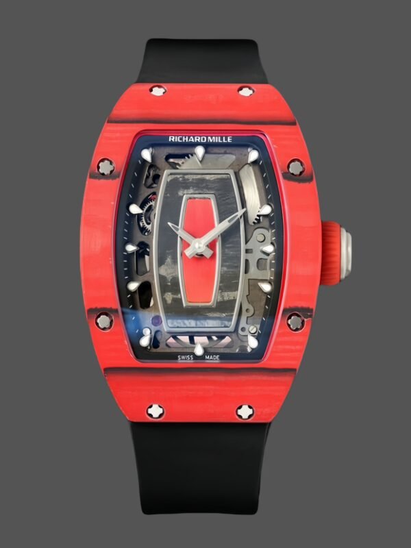 Richard Mille RM07-01 Racing Red Carbon Black Rubber Strap 46mm Ladies Watch - Image 1