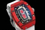 Richard Mille RM07-01 Racing Red Carbon White Rubber Strap 46mm Ladies Watch - Image 2