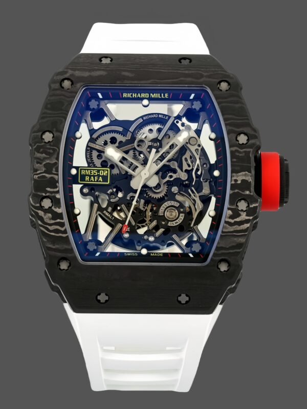 Richard Mille RM 035-02 Rafael Nadal NTPT Carbon on White Rubber Strap - Image 1