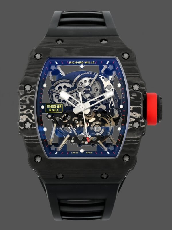 Richard Mille Rafael Nadal NTPT Carbon RM Black Rubber Strap RM035-02 - Image 1