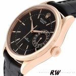 Rolex Cellini Date 50515 Rose Gold Black Index Dial 39mm Mens Replica Watch - Image 4