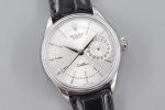 Rolex Cellini Date 50519 Black Leather Silver Dial 39mm Mens Replica Watch - Image 2