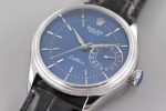 Rolex Cellini Date 50519 Blue Dial Blue Leather Strap 39MM Mens Replica Watch - Image 4