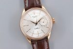 Rolex Cellini Date Rose Gold Silver Crocodile Leather Strap 50515 39mm Mens Replica Watch - Image 3