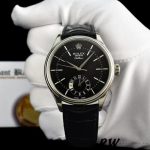 Rolex Cellini Dual Time 50529 Black Dial White Gold 39mm Mens Replica Watch - Image 3