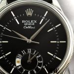Rolex Cellini Dual Time 50529 Black Guilloche Dial 39mm Mens Replica Watch - Image 3