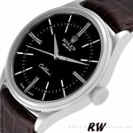 Rolex Cellini Time 50509 Brown Leather Strap Black Dial 39mm Mens Replica Watch - Image 4