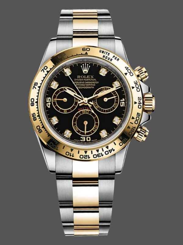 Rolex Cosmograph Daytona 116503 Black Diamond Dial 40MM Mens Replica Watch - Image 1