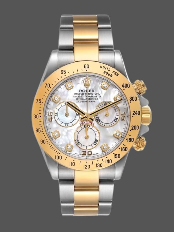 Rolex Cosmograph Daytona 116523 Diamond Mother of Pearl Dial 40mm Mens Replica Watch - Image 1