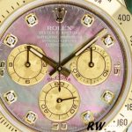 Rolex Cosmograph Daytona 116528 Black MOP Diamond Dial 40MM Mens Replica Watch - Image 2