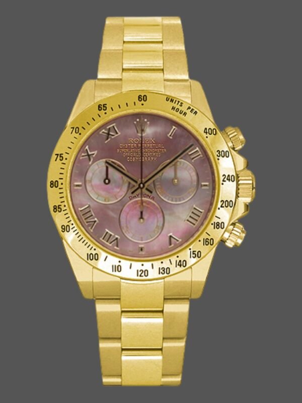 Rolex Cosmograph Daytona 116528 Black MOP Roman Dial 40MM Mens Replica Watch - Image 1