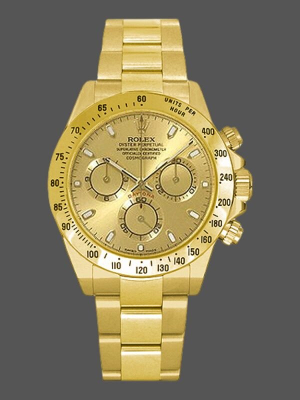 Rolex Cosmograph Daytona 116528 Champagne Index Dial 40MM Mens Replica Watch - Image 1