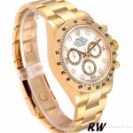 Rolex Cosmograph Daytona 116528 White Diamond Dial 40MM Mens Replica Watch - Image 2