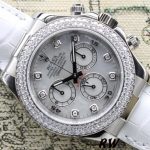 Rolex Cosmograph Daytona 116589 White MOP Diamond Dial 40MM Mens Replica Watch - Image 3
