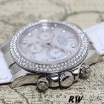 Rolex Cosmograph Daytona 116589 White MOP Diamond Dial 40MM Mens Replica Watch - Image 4