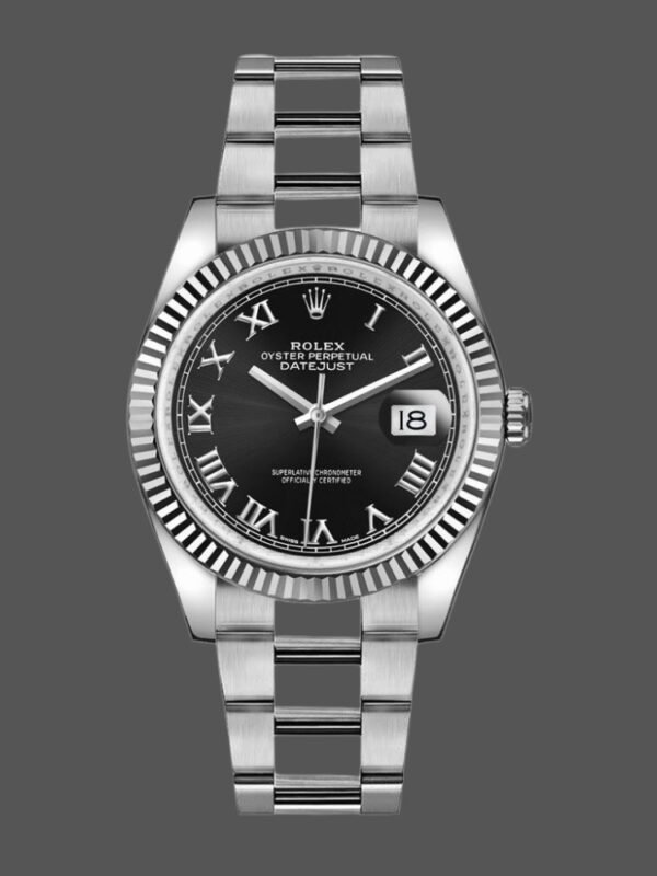 Rolex Datejust 116234 Roman Numeral Black Dial 36mm Unisex Replica Watch - Image 1