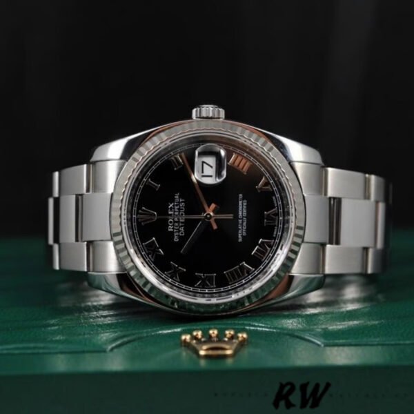 Rolex Datejust 116234 Roman Numeral Black Dial 36mm Unisex Replica Watch - Image 3