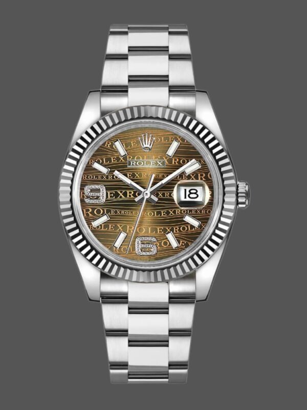 Rolex Datejust 116234 Waves Bronze Diamond Dial 36mm Unisex Replica Watch - Image 1