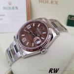Rolex Datejust 116234 Waves Bronze Diamond Dial 36mm Unisex Replica Watch - Image 3
