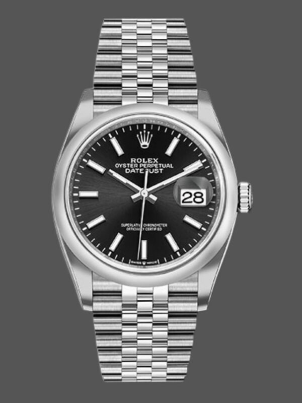 Rolex Datejust 126200 Black Index Dial Stainless Steel 36MM Unisex Replica Watch - Image 1