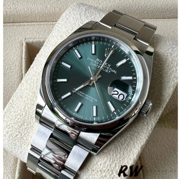 Rolex Datejust 126200 Green Index Dial Stainless steel 36MM Unisex Replica Watch - Image 2