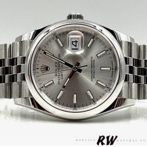 Rolex Datejust 126200 Silver Dial Stainless Steel 36MM Unisex Replica Watch - Image 4