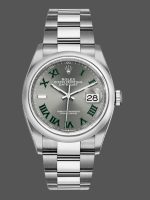 Rolex Datejust 126200 Stainless Steel Grey Wimbledon dial 36MM Unisex Replica Watch