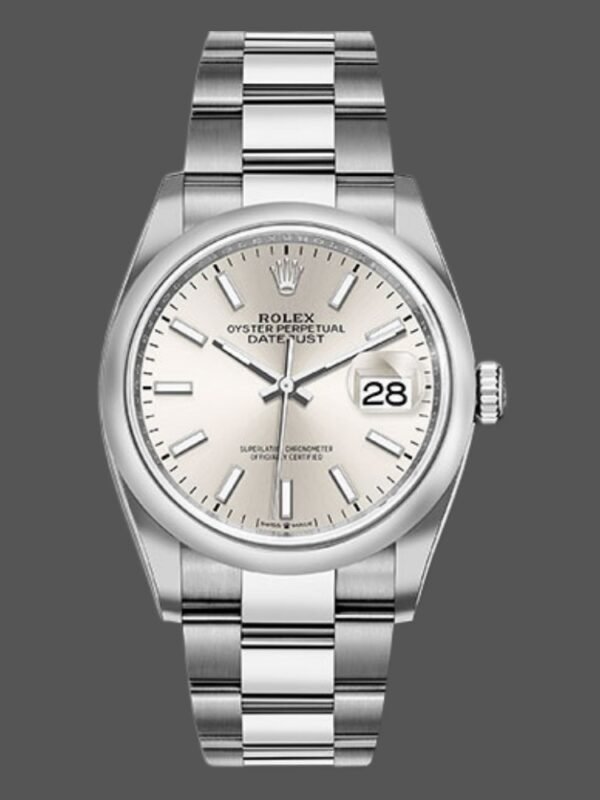 Rolex Datejust 126200 Stainless Steel Silver Index Dial 36MM Unisex Replica Watch - Image 1