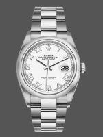 Rolex Datejust 126200 White Roman Dial Stainless Steel 36MM Unisex Replica Watch