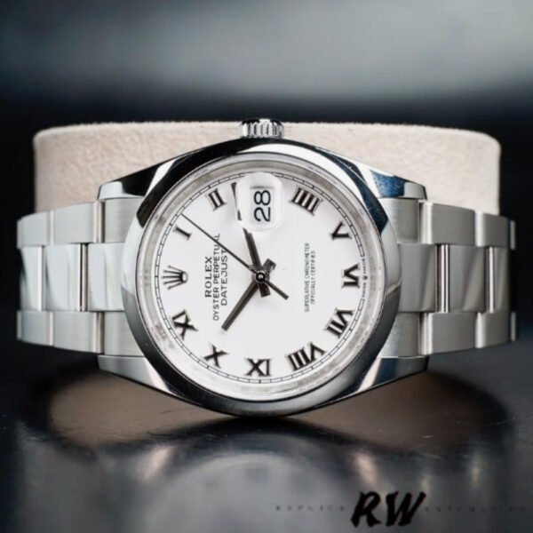 Rolex Datejust 126200 White Roman Dial Stainless Steel 36MM Unisex Replica Watch - Image 3