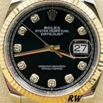 Rolex Datejust 126233 Black Diamond Dial Fluted Bezel 36MM Unisex Replica Watch - Image 3