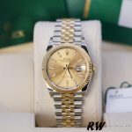Rolex Datejust 126233 Champagne Index Dial Fluted Bezel 36MM Unisex Replica Watch - Image 2