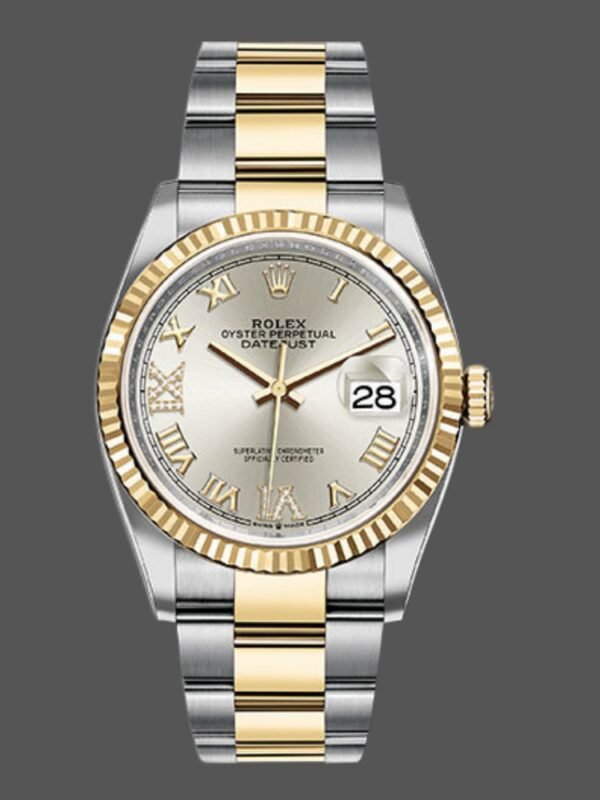 Rolex Datejust 126233 Silver Roman Numeral Dial 36MM Unisex Replica Watch - Image 1