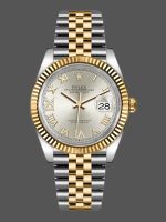 Rolex Datejust 126233 Silver Roman Numeral Dial Fluted Bezel 36MM Unisex Replica Watch