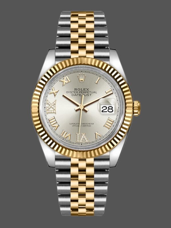 Rolex Datejust 126233 Silver Roman Numeral Dial Fluted Bezel 36MM Unisex Replica Watch - Image 1