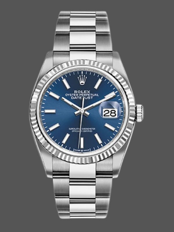 Rolex Datejust 126234 Blue Index Dial Stainless Steel 36MM Unisex Replica Watch - Image 1