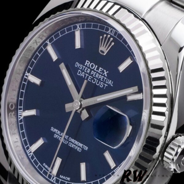 Rolex Datejust 126234 Blue Index Dial Stainless Steel 36MM Unisex Replica Watch - Image 3