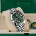 Rolex Datejust 126234 Olive Green Palm Motif Dial 36MM Unisex Replica Watch - Image 3