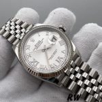 Rolex Datejust 126234 Silver Diamond Roman Dial 36MM Unisex Replica Watch - Image 3