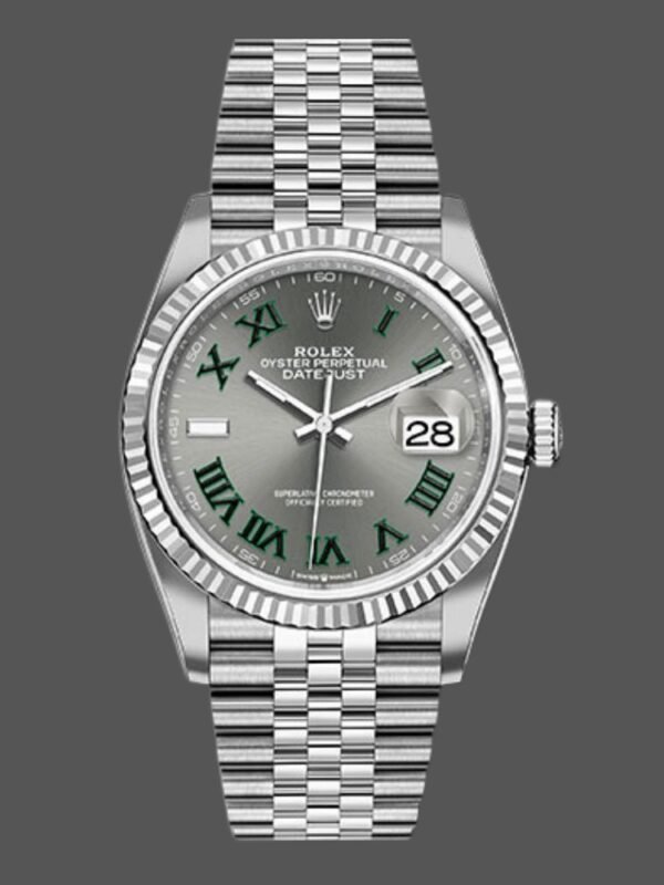 Rolex Datejust 126234 Slate Grey Wimbledon Dial 36MM Unisex Replica Watch - Image 1