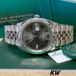Rolex Datejust 126234 Slate Grey Wimbledon Dial 36MM Unisex Replica Watch - Image 3