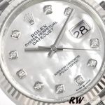 Rolex Datejust 126234 White Mother of Pearl Diamonds Dial 36MM Unisex Replica Watch - Image 4
