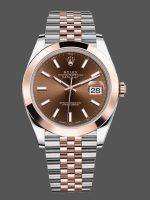 Rolex Datejust 126301 Rose Gold Chocolate Brown Index Dial 41MM Mens Replica Watch