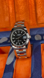 Rolex Datejust 126334 Fluted Bezel Black Dial 41MM Mens Replica Watch - Image 2
