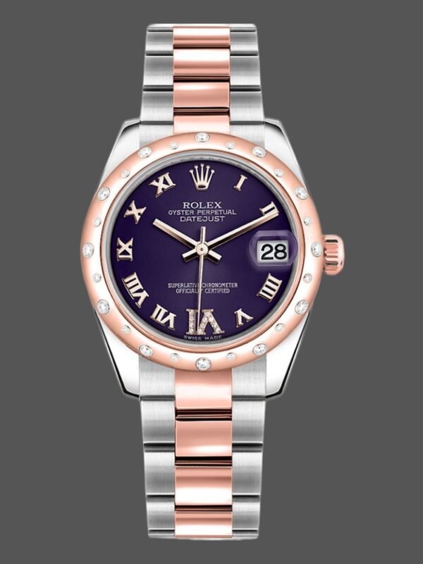 Rolex Datejust 178341 Purple Roman Numeral Dial 31MM Lady Replica Watch - Image 1