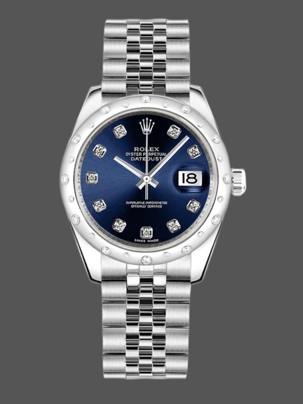Rolex Datejust 178344 Blue Diamond Dial Jubilee Bracelet 31MM Lady Replica Watch - Image 1