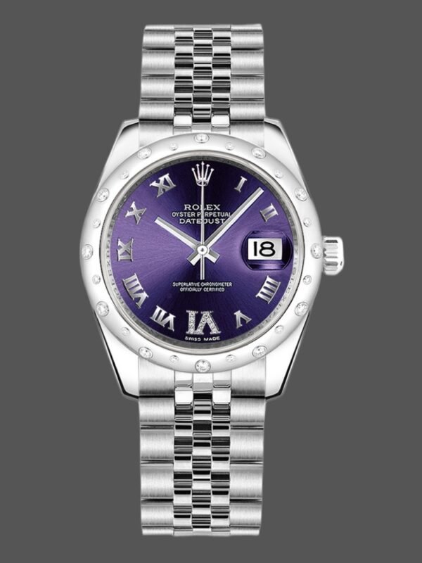 Rolex Datejust 178344 Purple Dial VI Diamonds 31MM Lady Replica Watch - Image 1