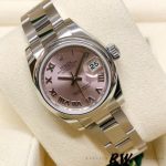 Rolex Datejust 179160 Oyster Bracelet Pink Roman Dial 26MM Lady Replica Watch - Image 3