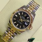 Rolex Datejust 179173 Black Index Dial Fluted Bezel 26MM Lady Replica Watch - Image 2